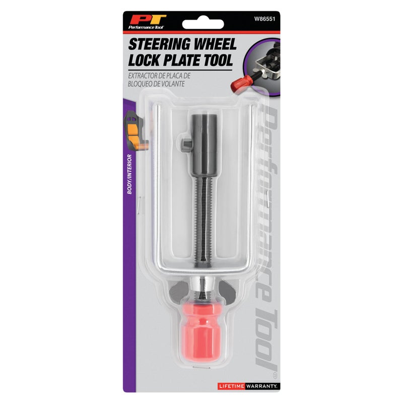 Performance Tool W86551 Steel Steering Wheel Lock Plate Removal Tool with Adapters for Most Domestic and Import Vehicles with Locking Steering Wheels - Image 4